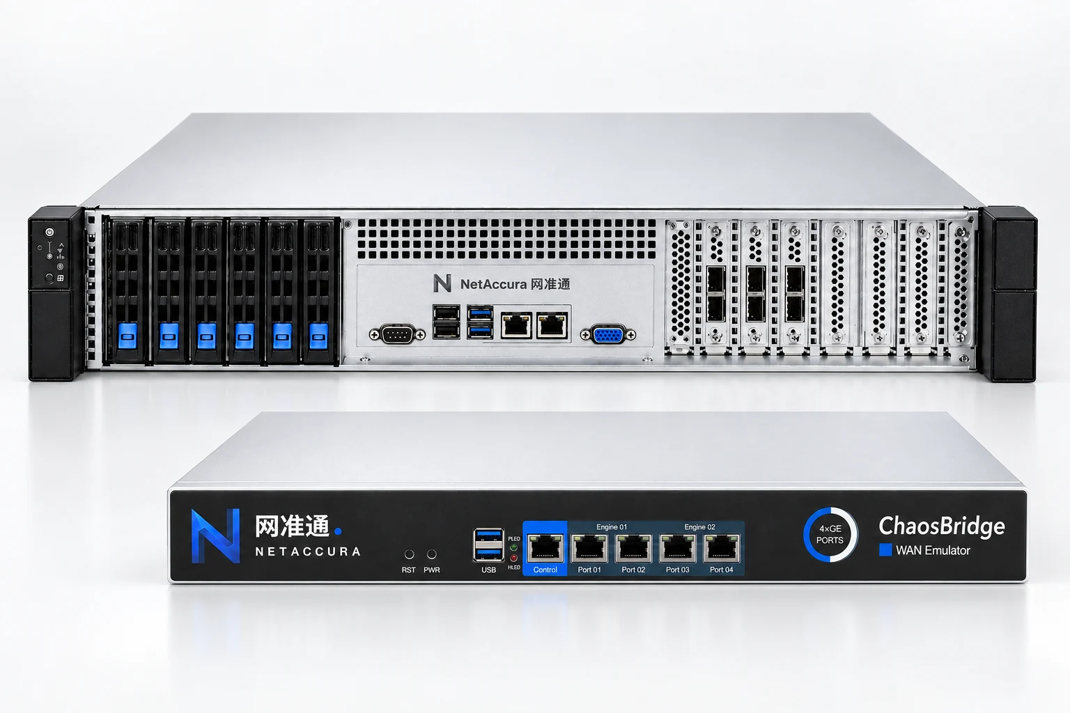 网准通 ChaosBridge N60G 机架式网络损伤仪与 WE-101 N4G 网络损伤仪